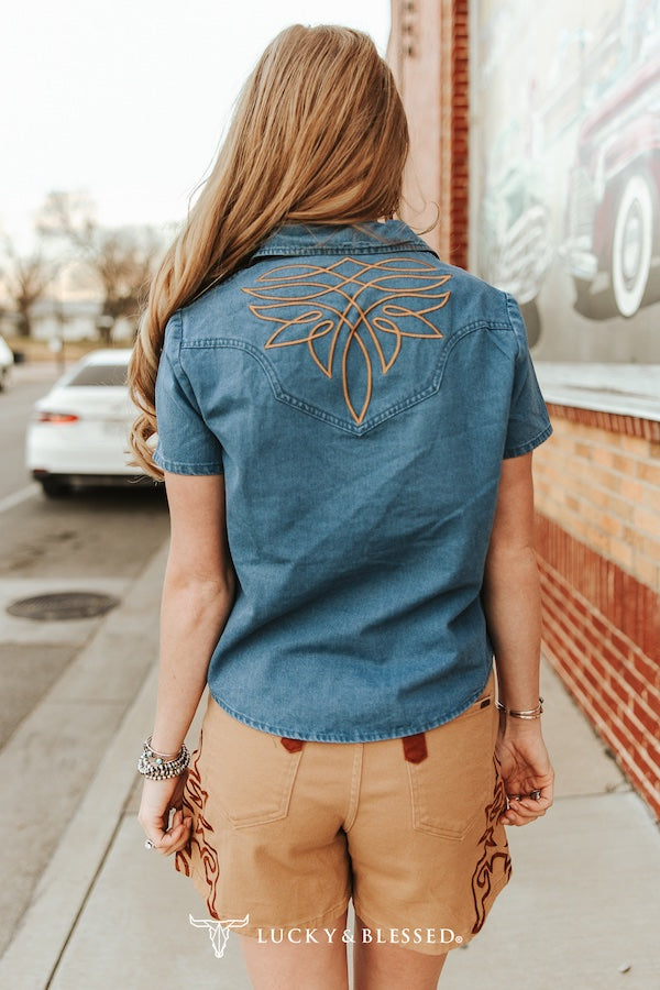 The Olivia Denim Top