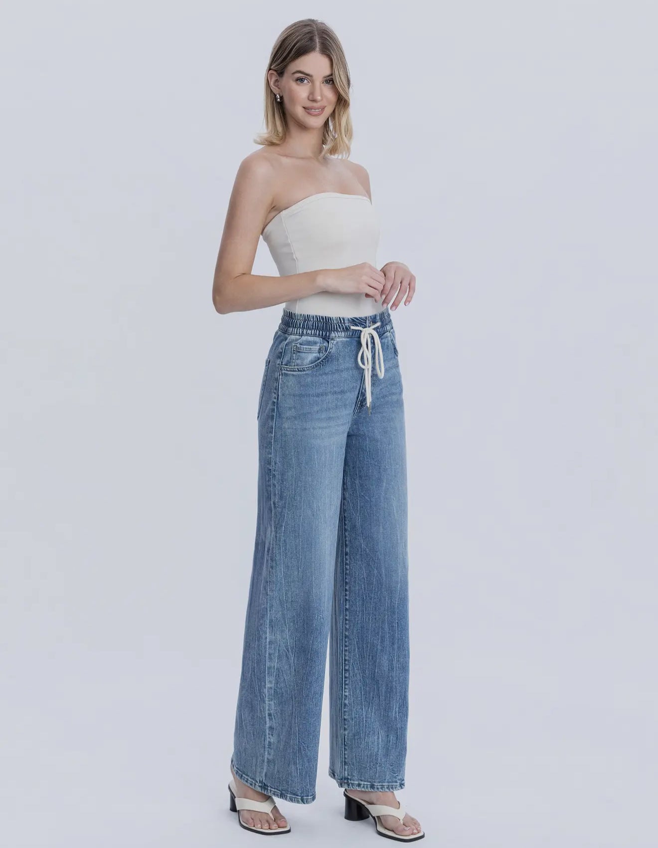 FLYING MONKEY DRAWSTRING JEANS