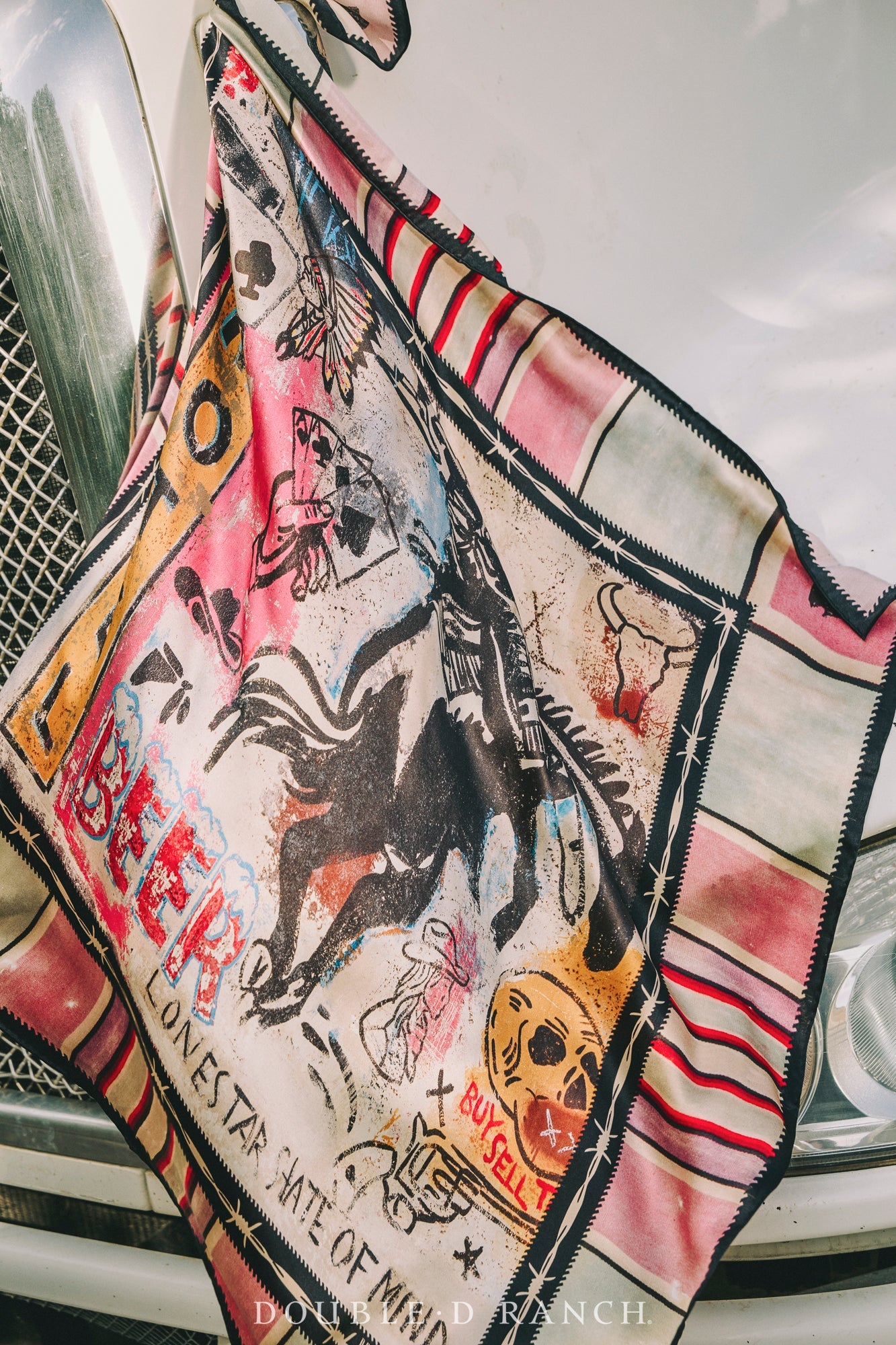 Double D Cowboy Graffiti Scarf