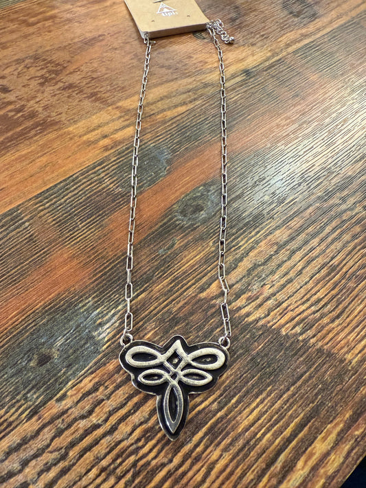 Bootstitch Scroll Necklace