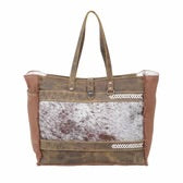 SALT N PEPPER CANVAS AND HAIRON
BAG