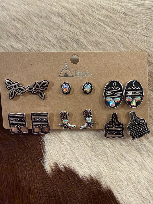 Rhinestone Rita Earring Set