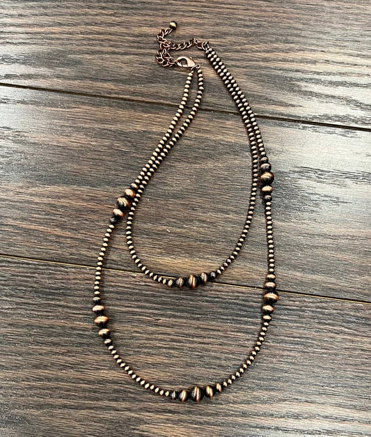 Boerne Handmade Copper Navajo Bead Necklace