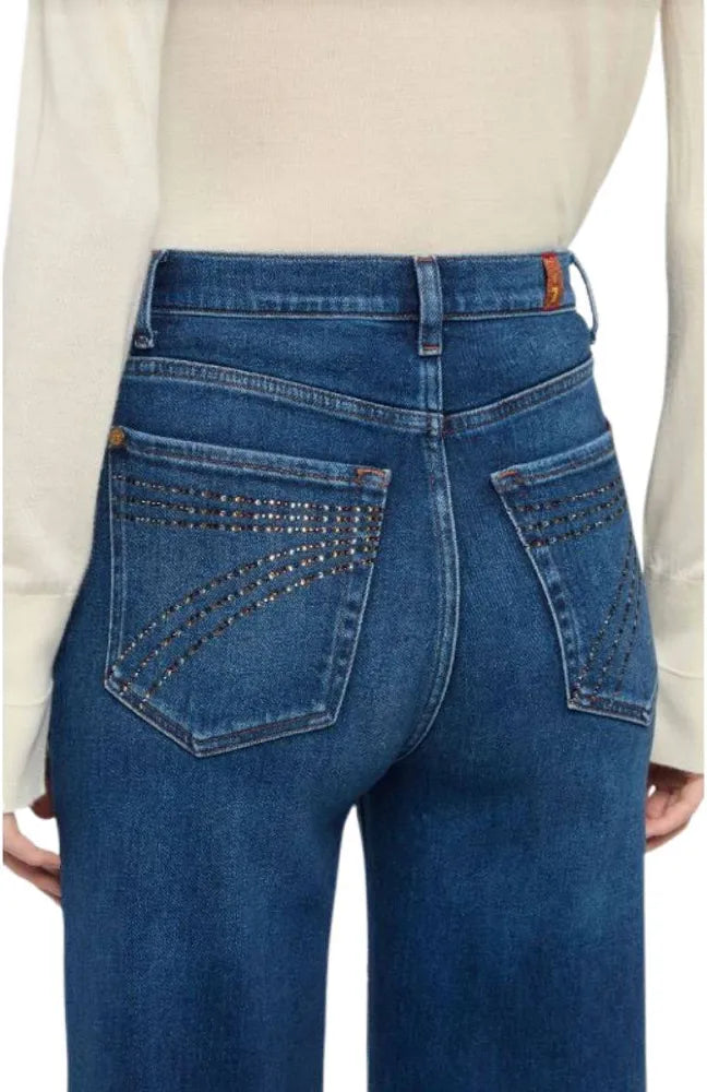 7 FOR ALL MANKIND WOMEN'S BLUELEAF EMBELLISHED DOJO
WIDE LEG JEAN
