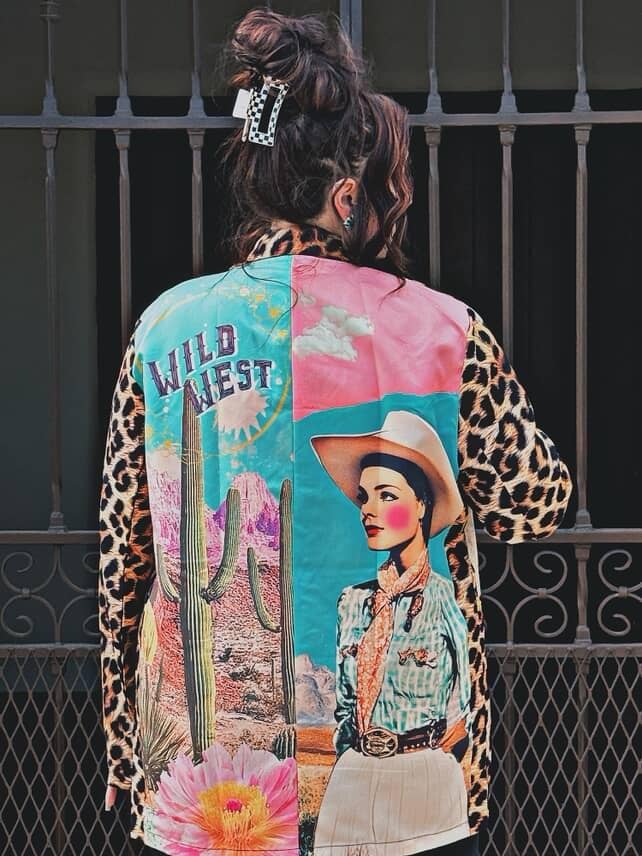Retro Pop Western Wild West Leopard Blazer