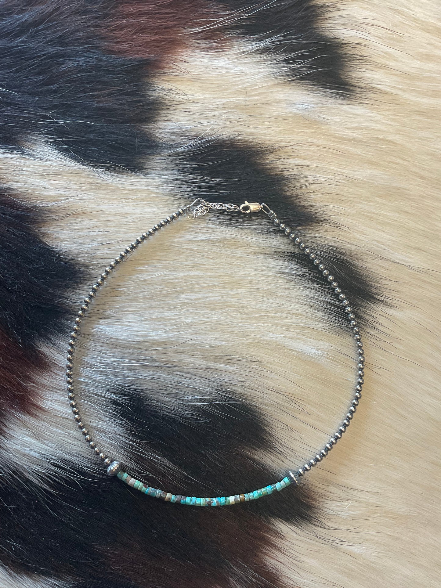 Blue Green Turquoise Heishi Choker