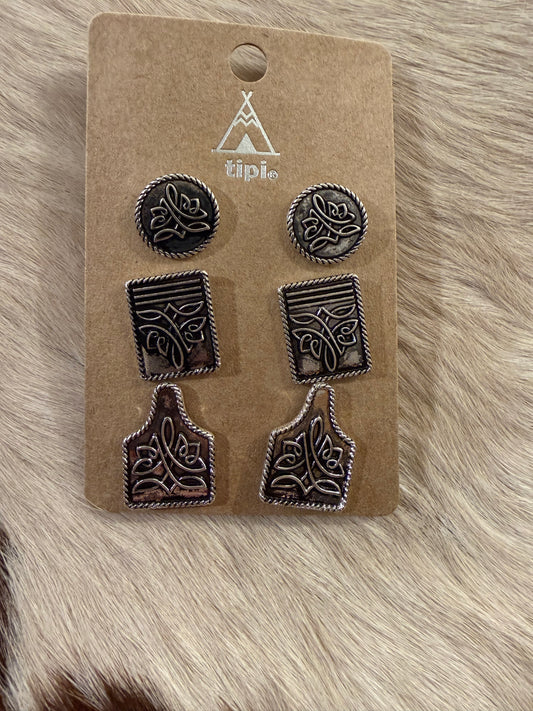 Tag Me Earring Set