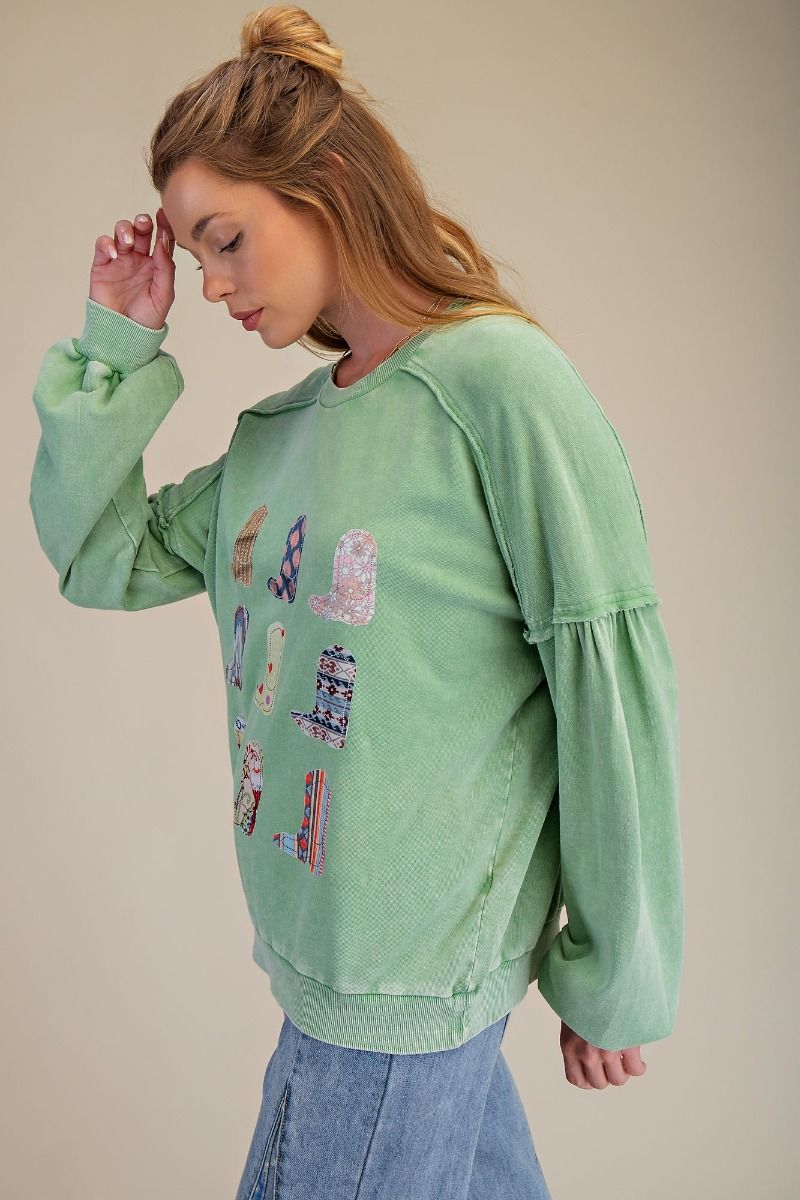 Boot Print Pull Over