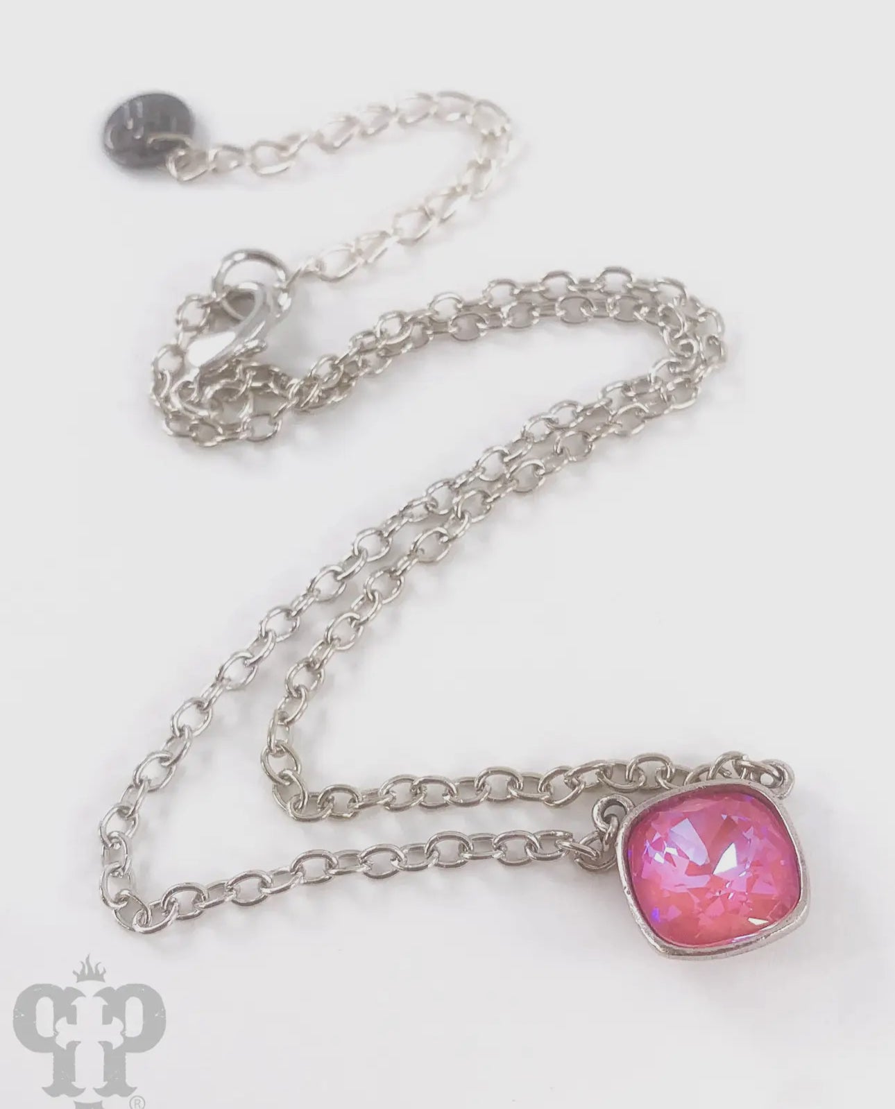 Austrian Square Crystal Chain
Necklace, 12mm