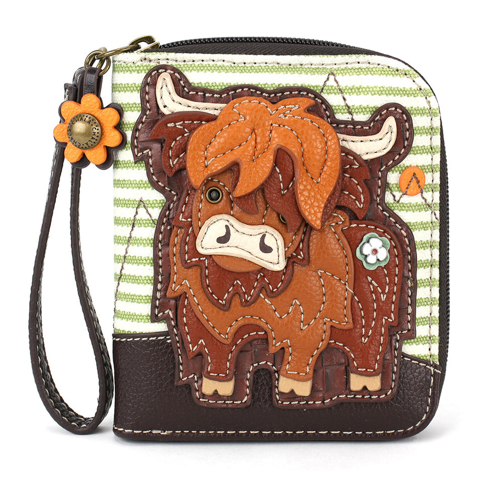 ZIP AROUND WALLET - HIGHLAND
COW
