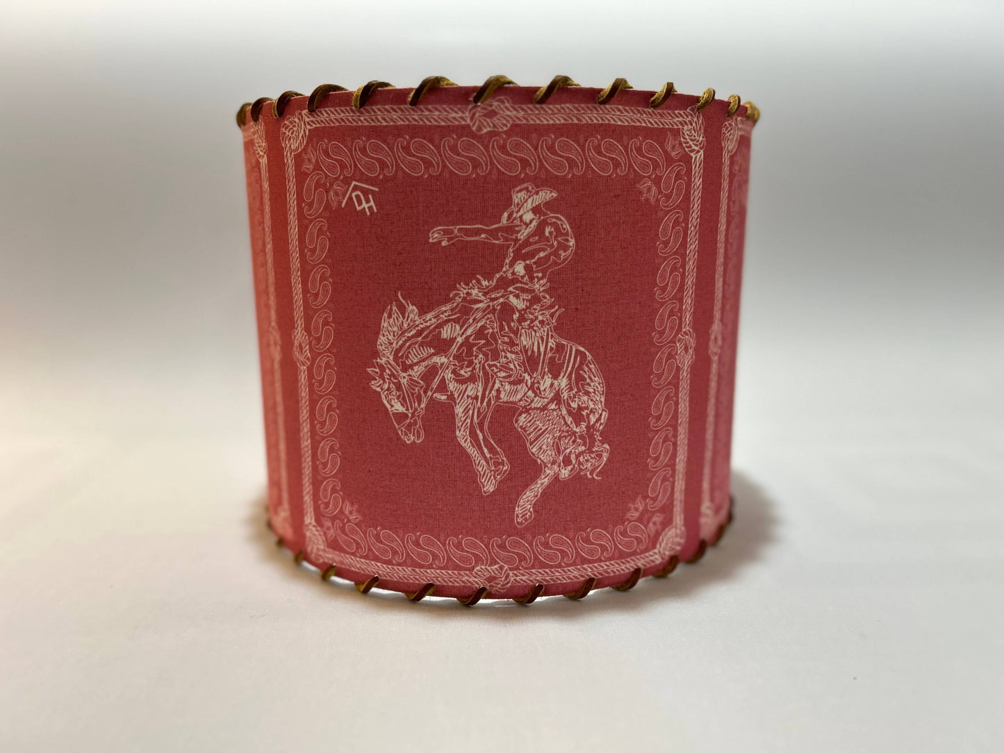 Lampshade Bandana Bronc Red Chambray Large 14-inch