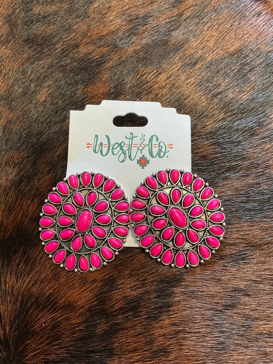 Large Cluster Post Earrings