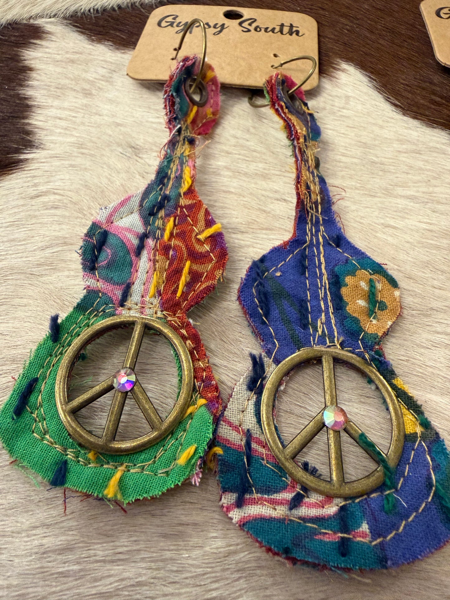 Peace Guitar Earrings