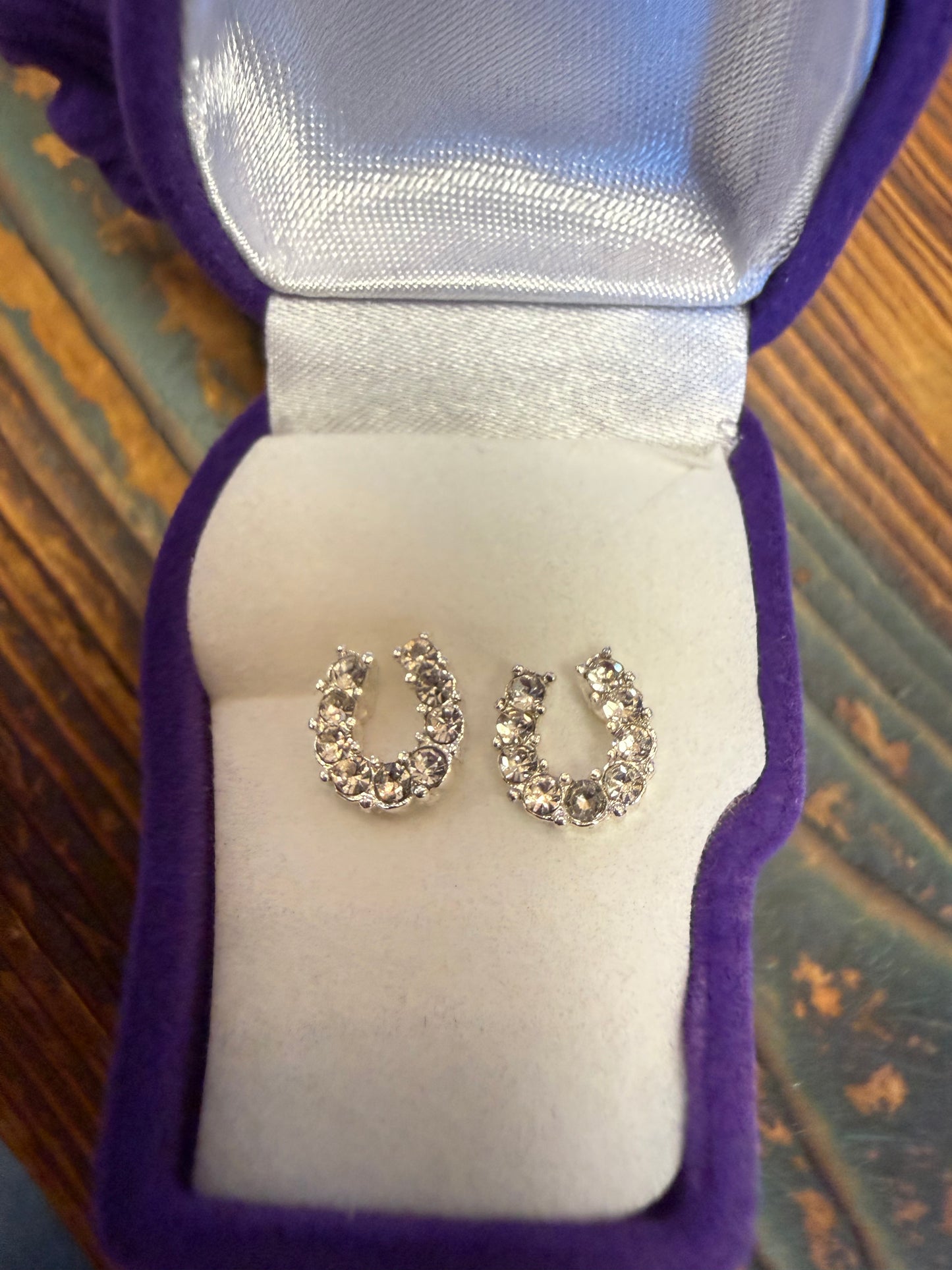 AWST Rhinestone Horseshoe Studs