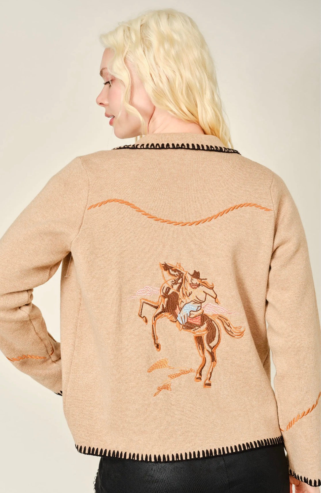 Embroidered Western Cardigan