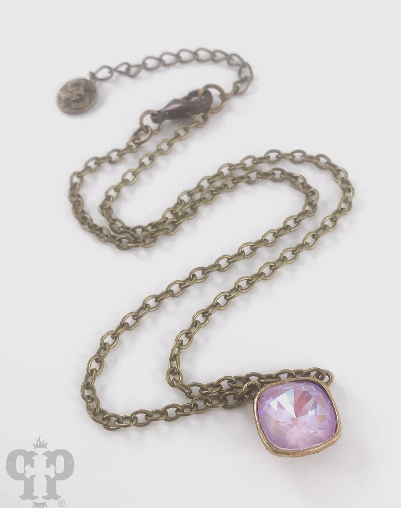 Austrian Square Crystal Chain
Necklace, 12mm