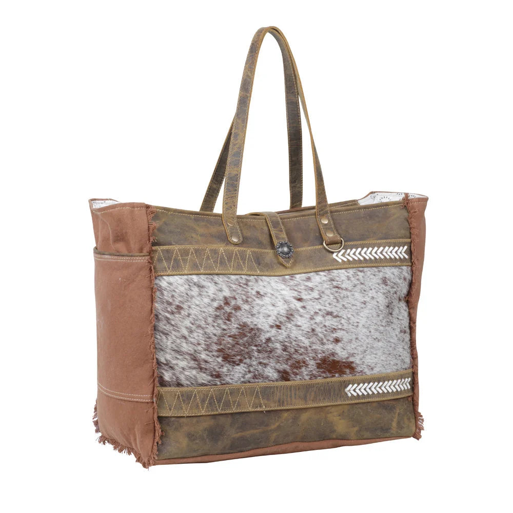 SALT N PEPPER CANVAS AND HAIRON
BAG