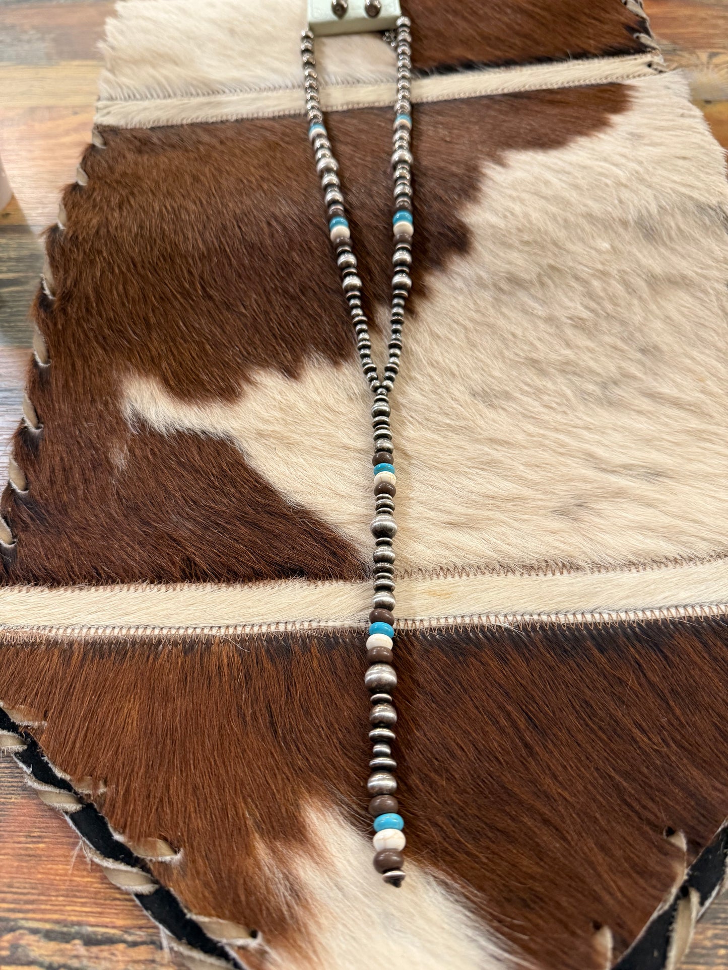 Colored Bead Y Necklace Set