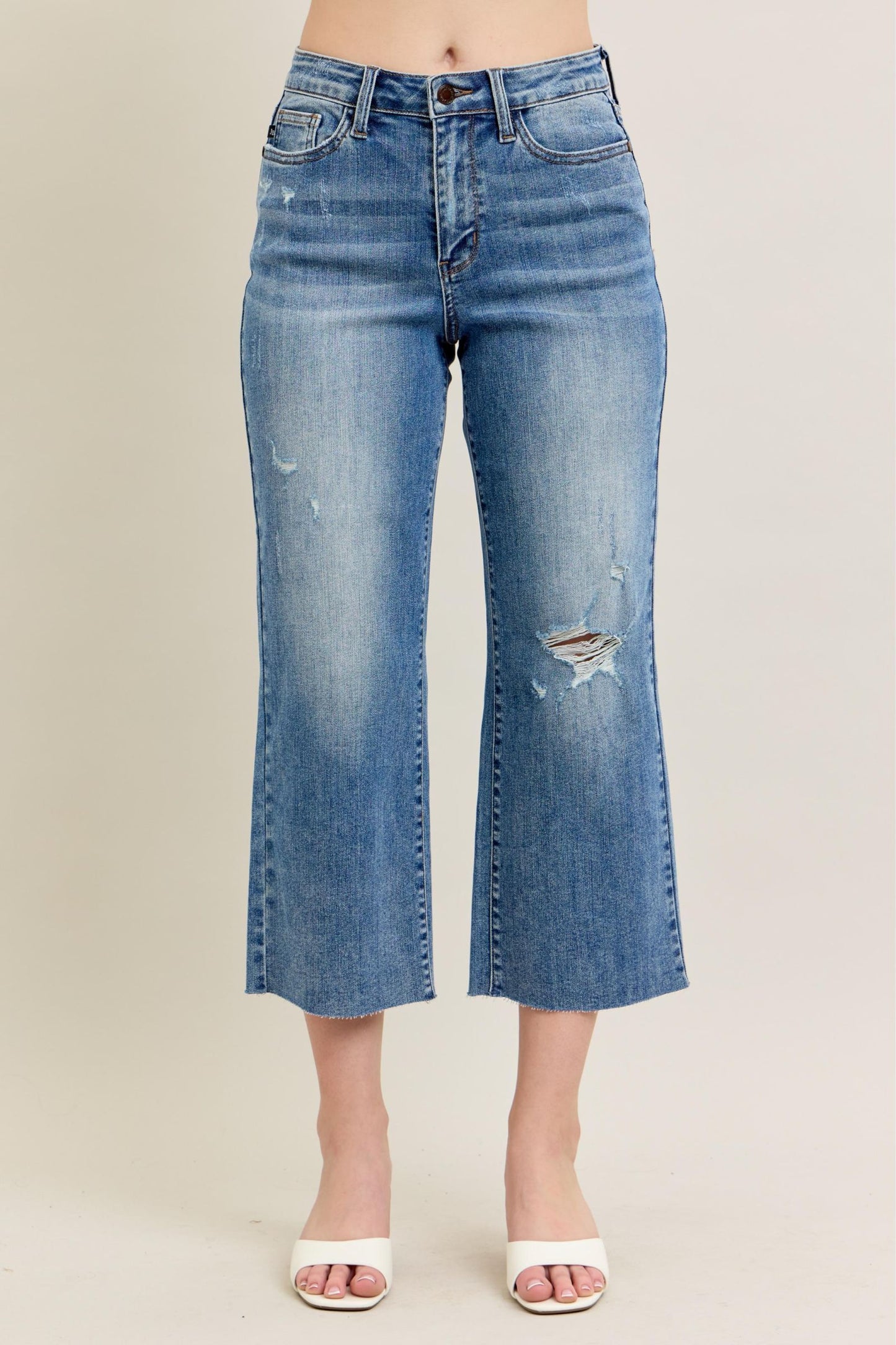 Medium Wash Hem Crop JB Jeans