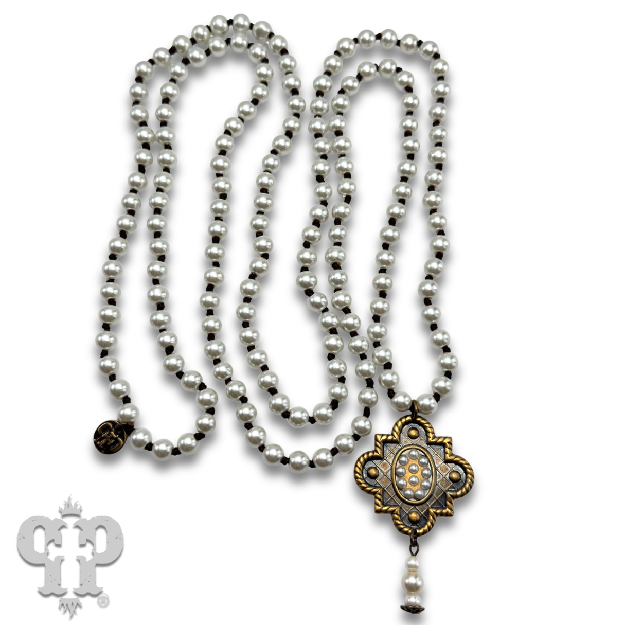 Art deco drop long necklace