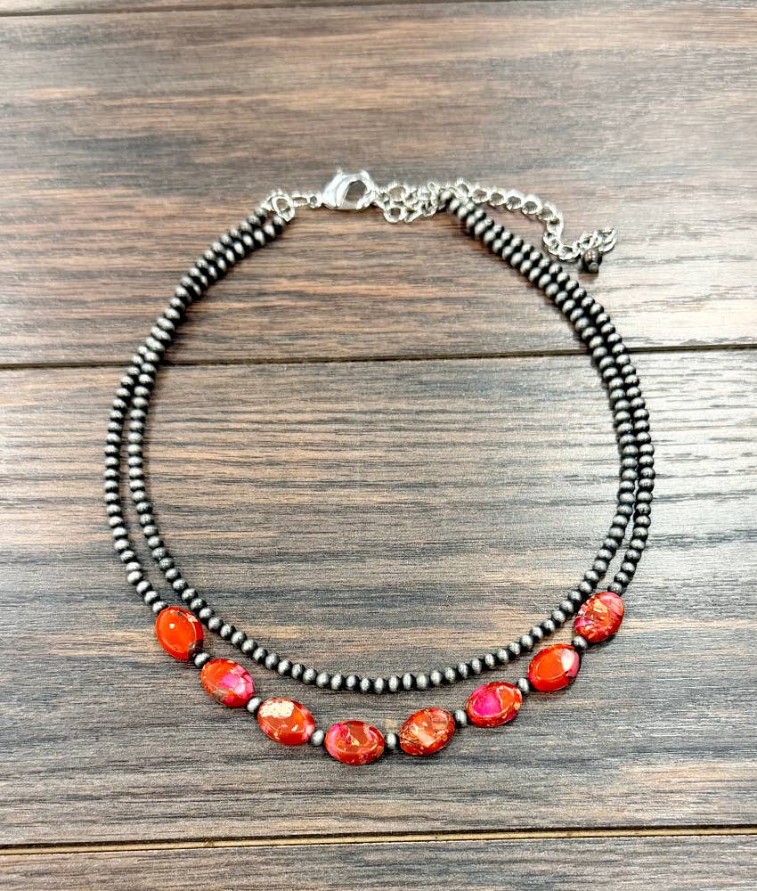 Greenbrier Western Gemstone Strand Necklace