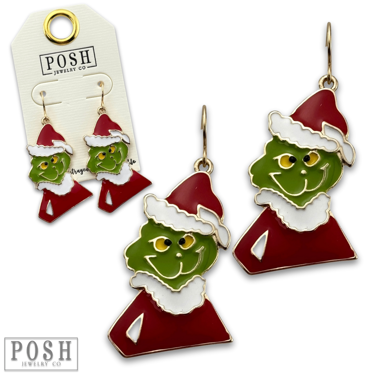 Christmas mean green man earring