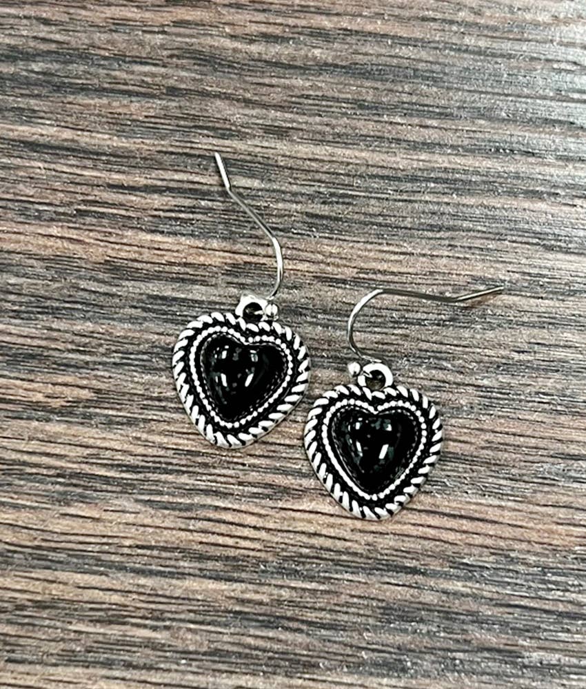 723700, 10mm Heart Stone Earrings