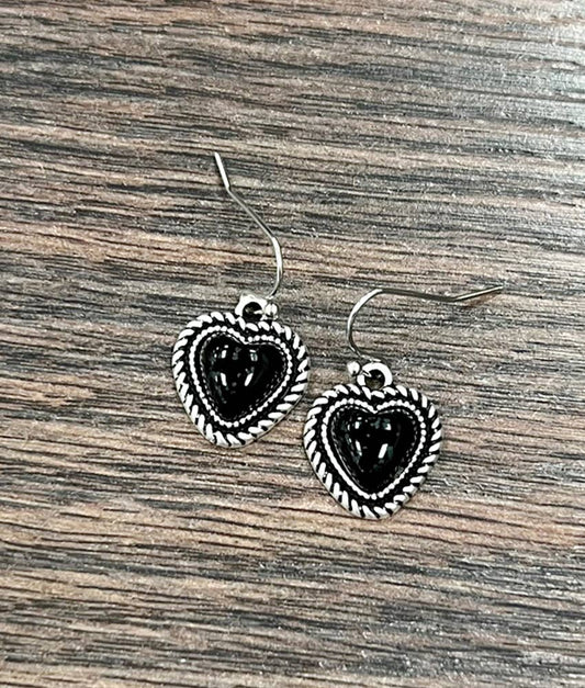 723700, 10mm Heart Stone Earrings