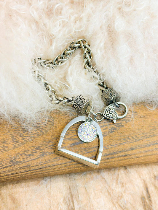 Equestrian Grace Stirrup Bracelet