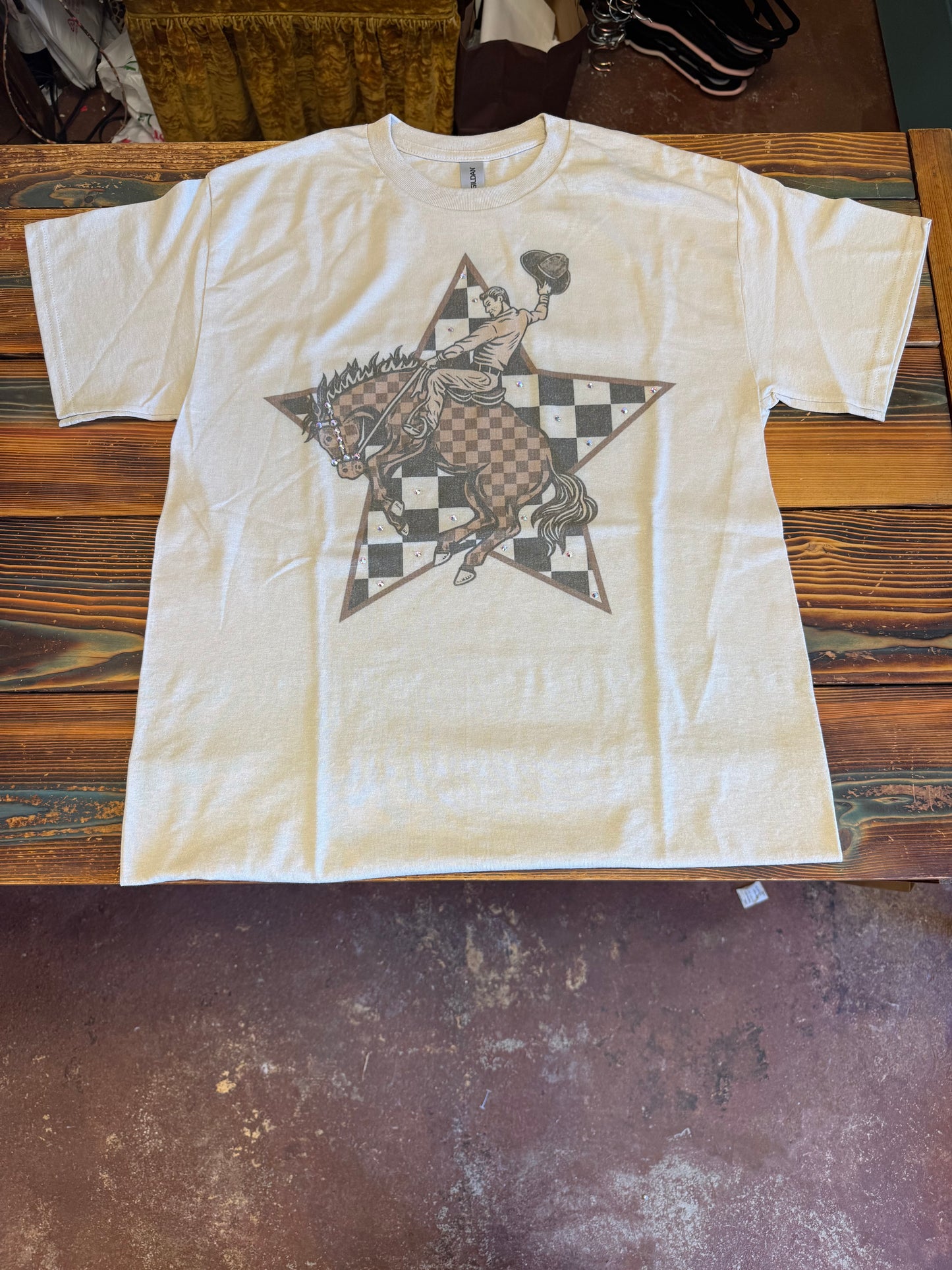 Brown Check Bucker Tee