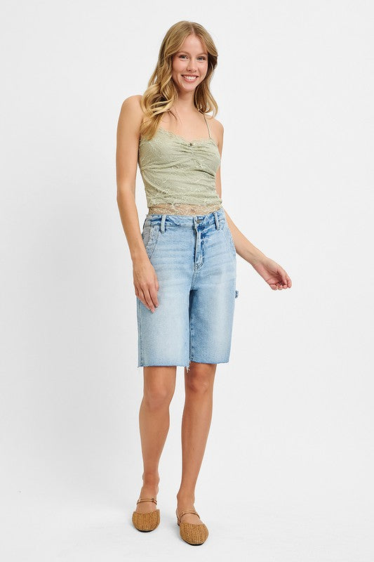 Risen High Rise Bermuda w Side Tab Detail