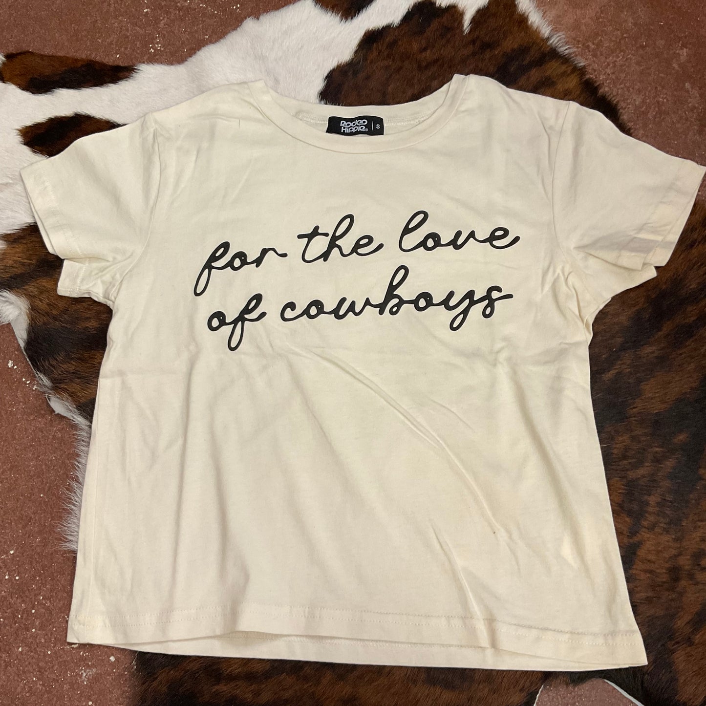 For the Love Of Cowboys Crop Tee