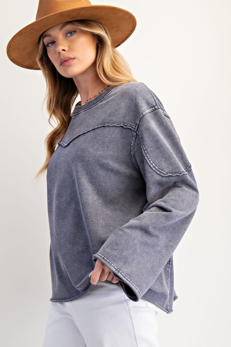 Mineral Wash Terry Pullover