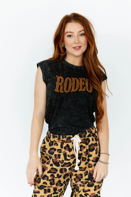 HOWDY VINTAGE BLACK TOOLED "RODEO" TANK