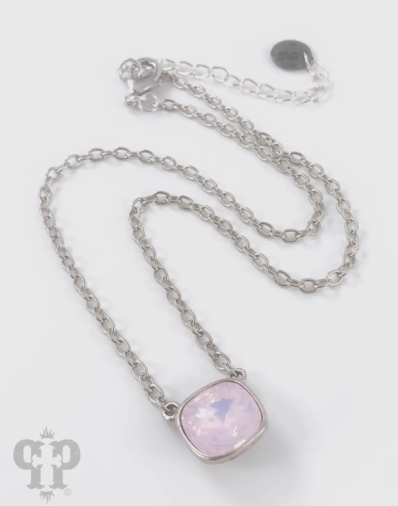 Austrian Square Crystal Chain
Necklace, 12mm