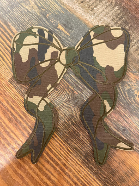 Large Camo Bow Transfer