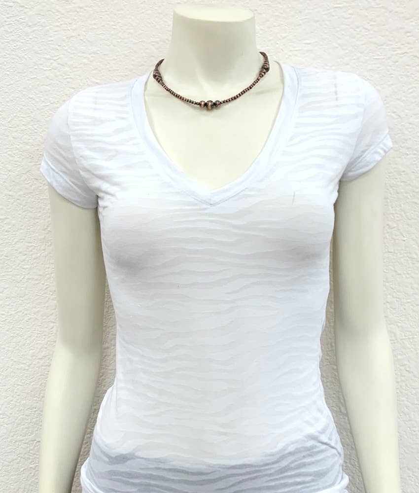 734102, 15" Clustered Copper Navajo Bead Necklace