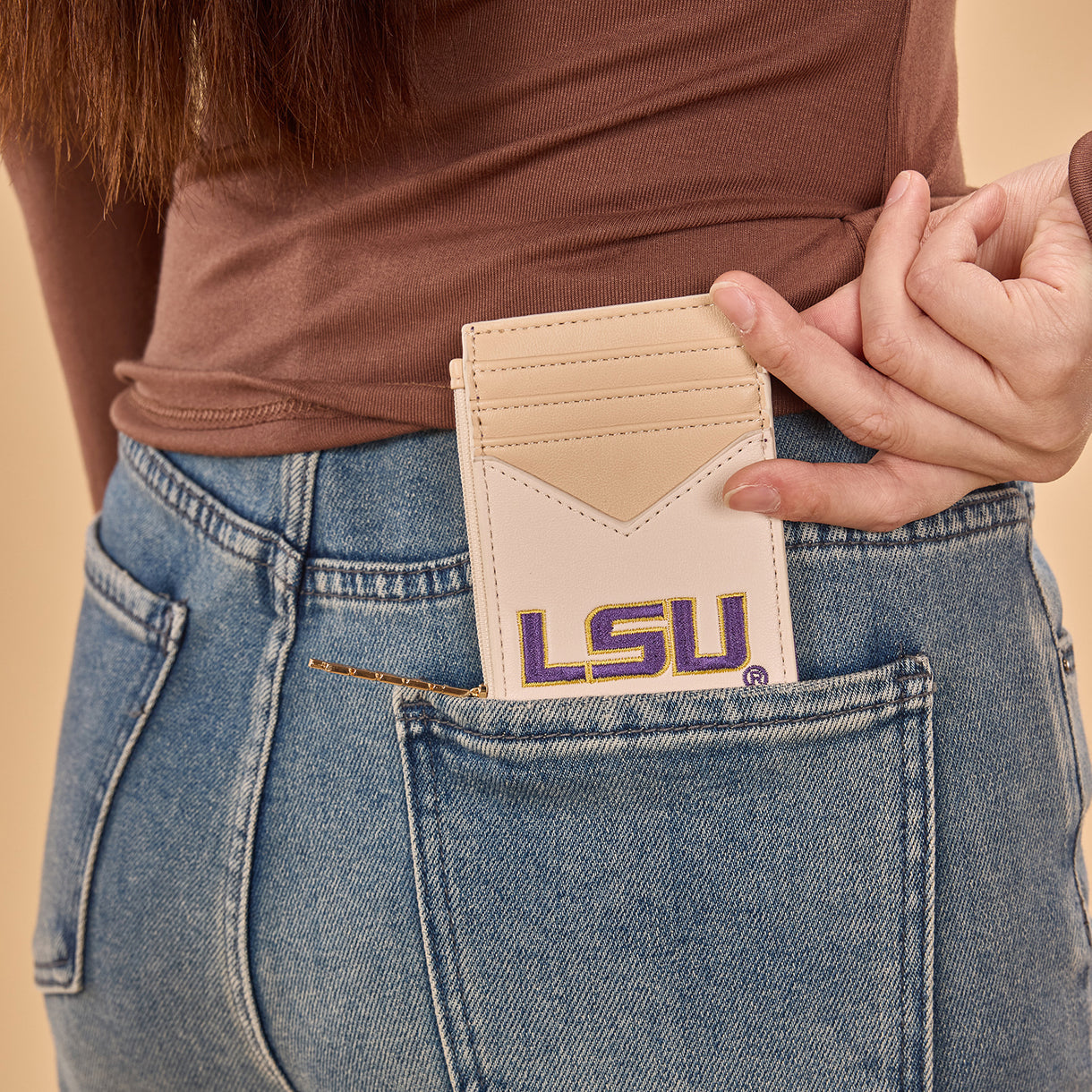 Louisiana State University Fighting
Tigers Zip Card Case