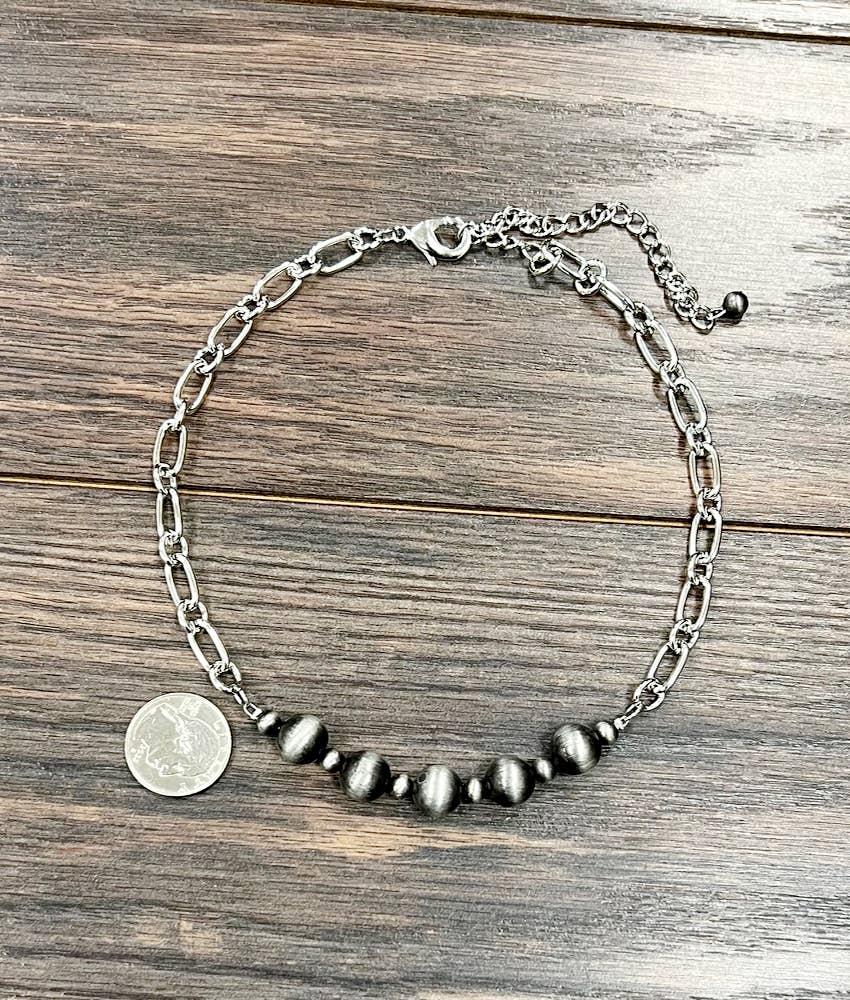 Clarksville 15" Navajo-style Western Bead Necklace