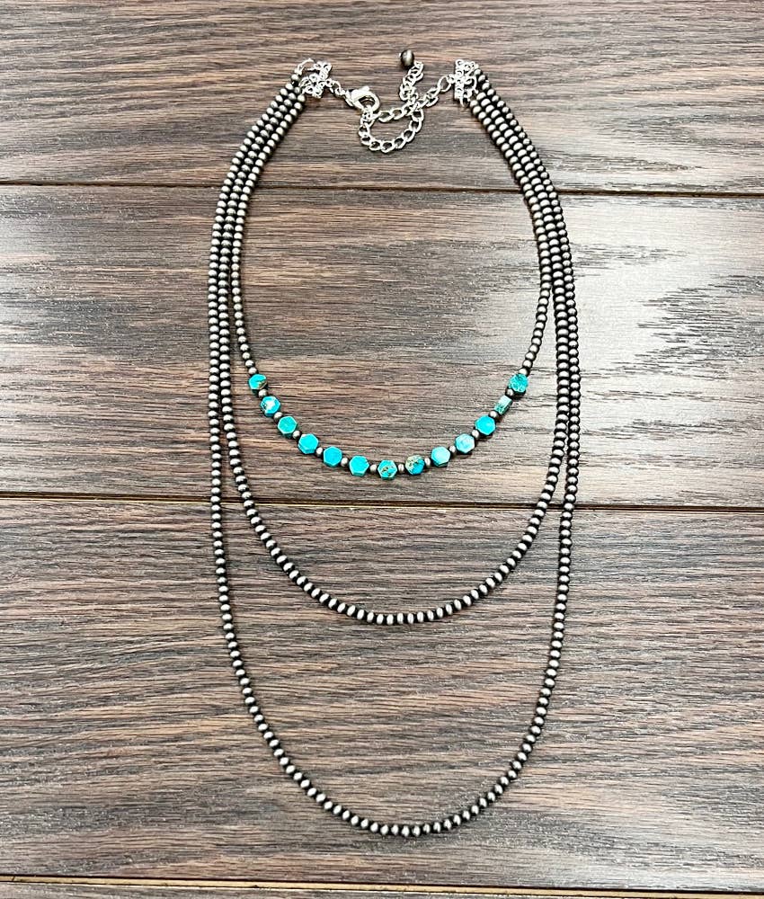 Archer Handmade Navajo Hexa Gemstone Necklace