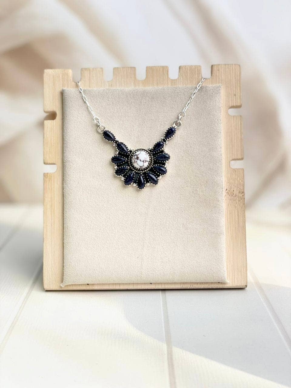 Holding the Daisy Necklace