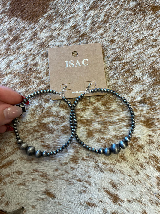 Navajo Aly Beaded Hoop Earrings