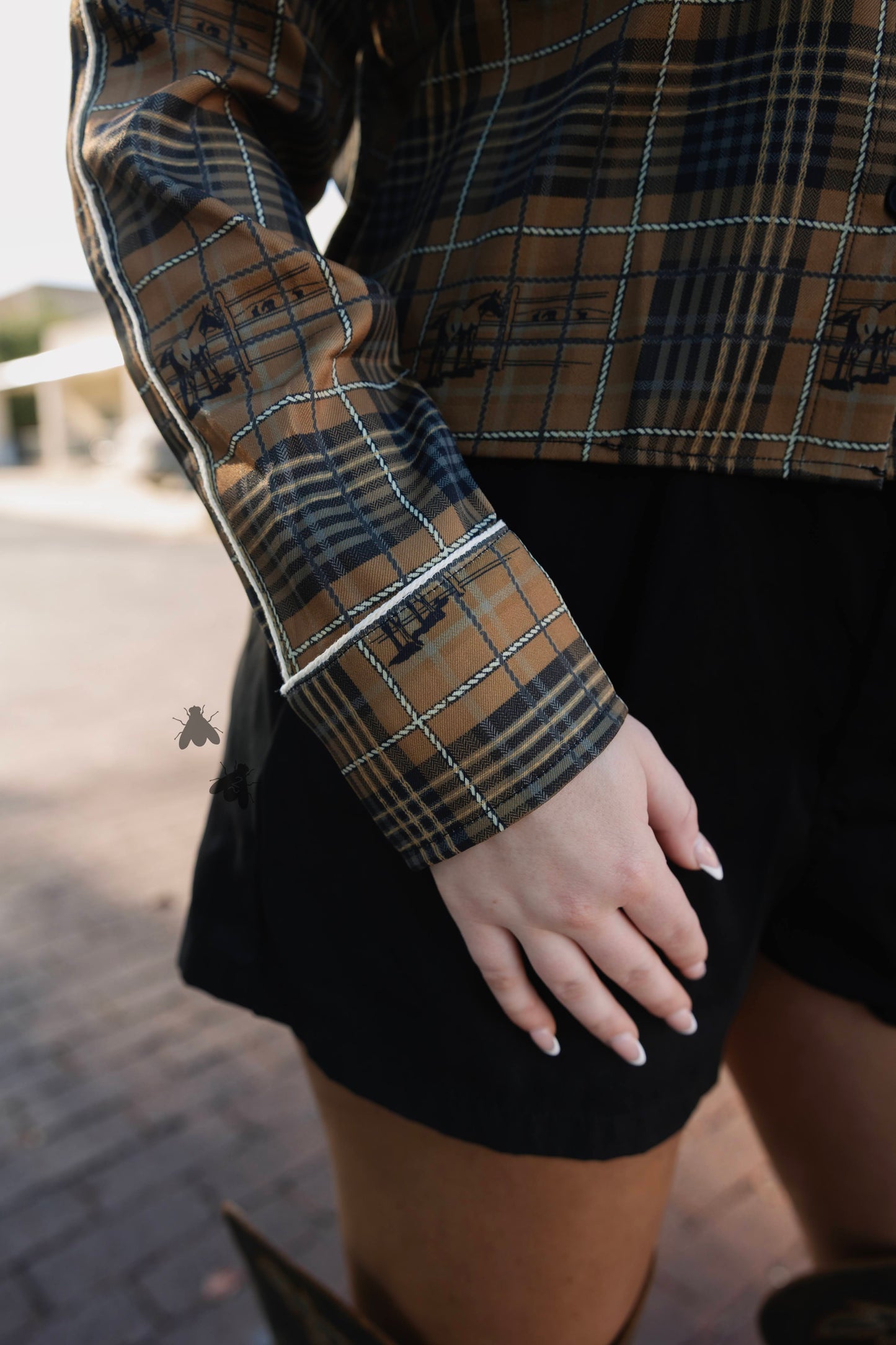PLAID ROUNDUP TOP/JACKET