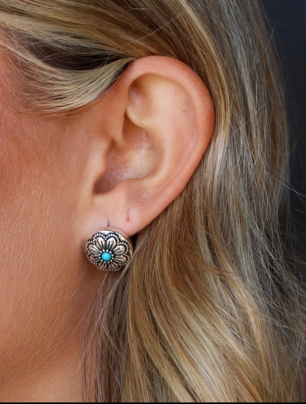 Concho Stud Earrings