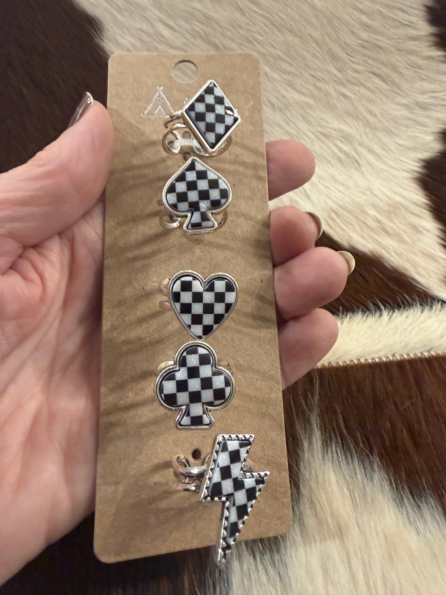 Checks Galore Ring Set