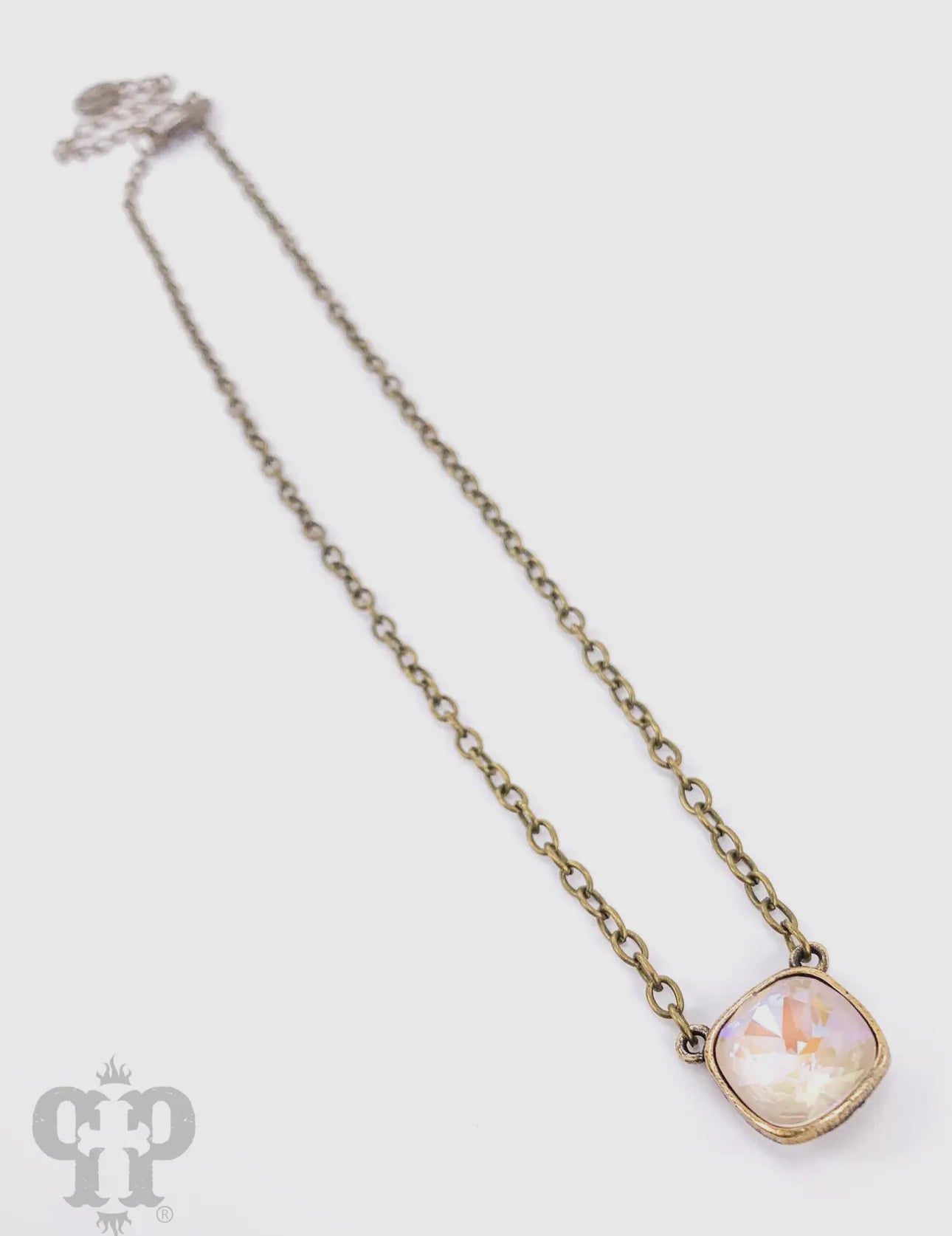 Austrian Square Crystal Chain
Necklace, 12mm