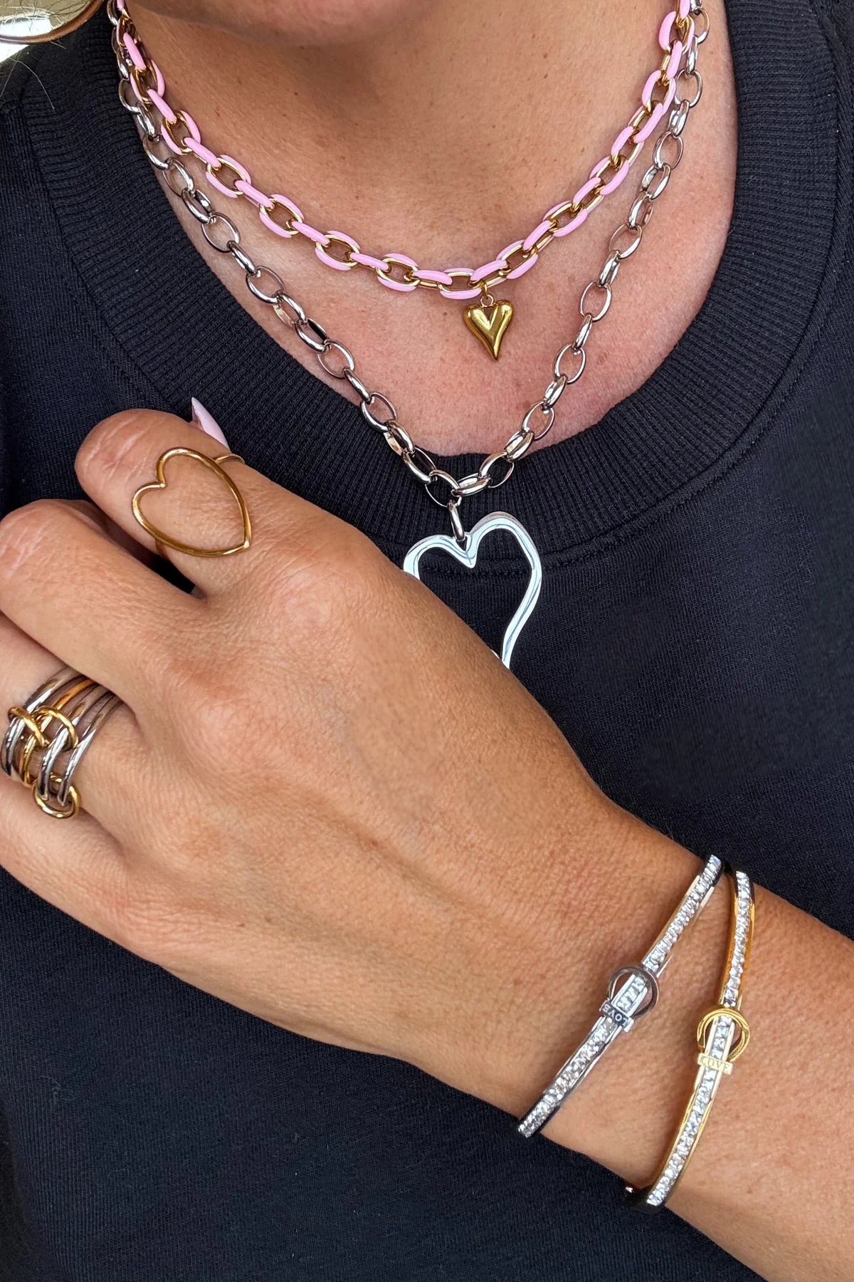 BELT BANGLE BRACELET - Silver