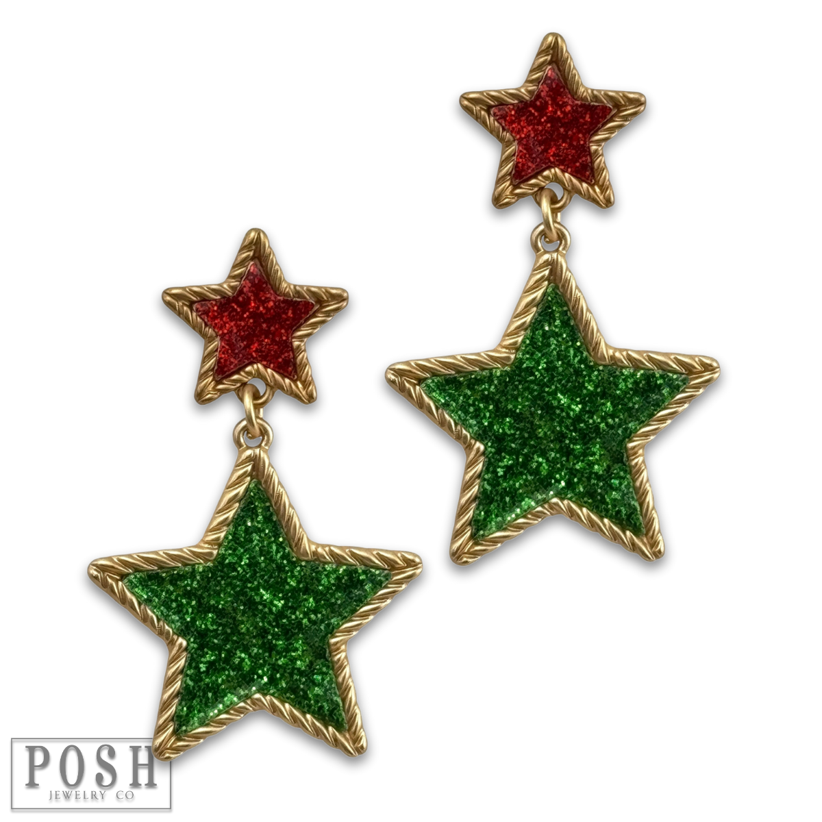 Christmas star earring