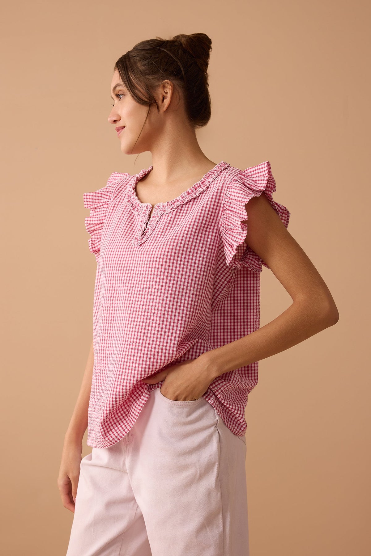 Peyton Gingham Top