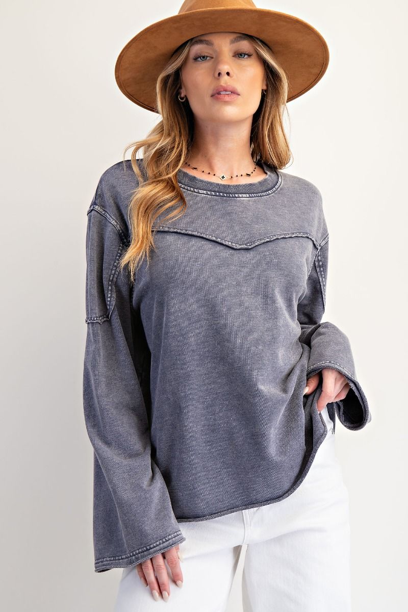 Mineral Wash Terry Pullover